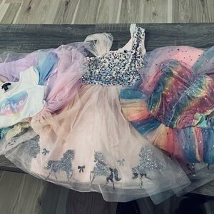 Zunie Lot of 3 Sparkling Kids Costume/ play /wear Dresses size 5